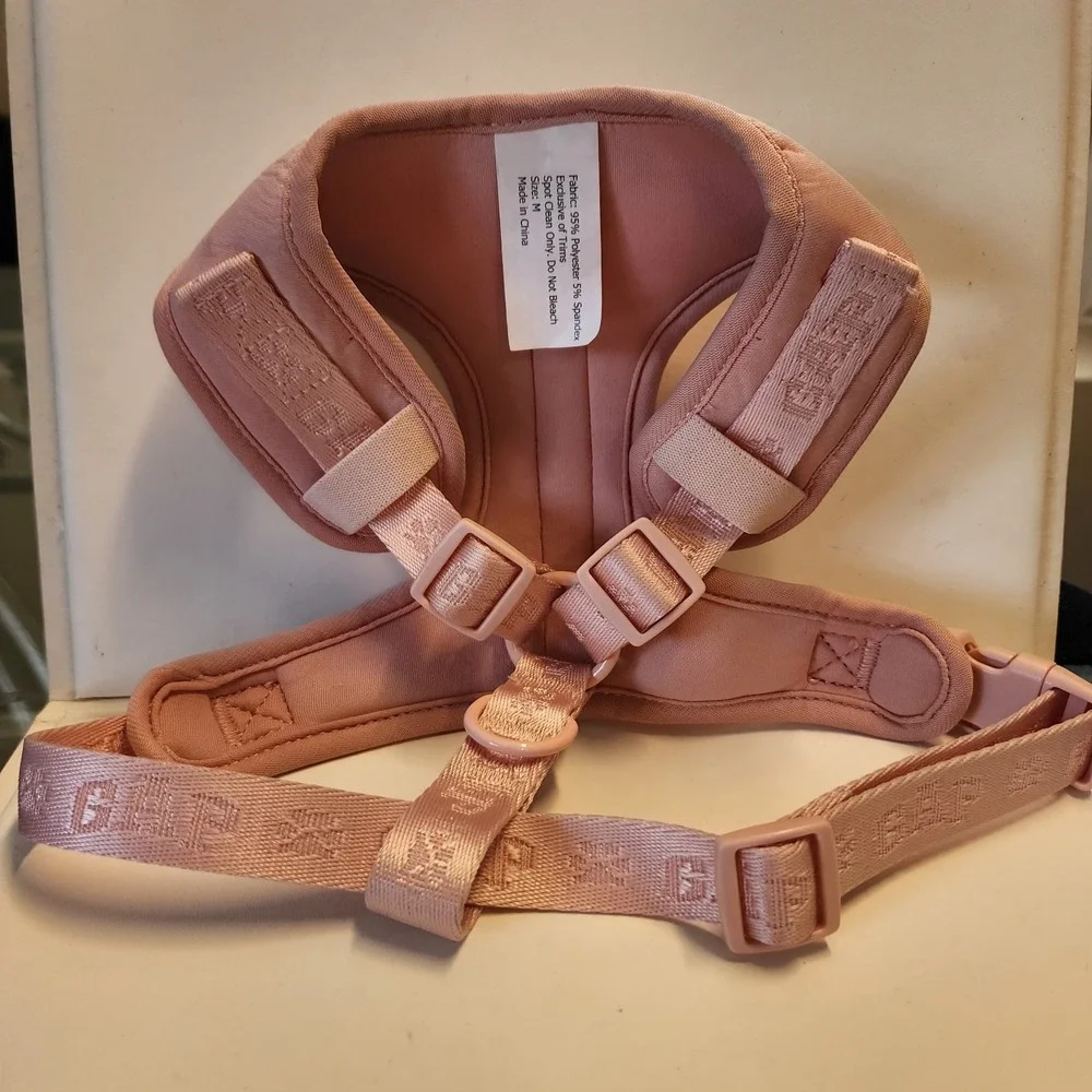 Pink Paw Charm Dog Harness Sz MD